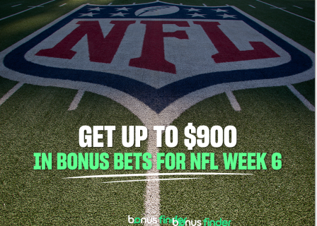 NFL Week Six Promos: Get up to $900 in bonus bets