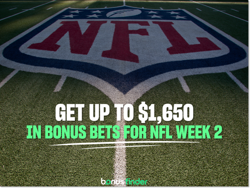 NFL Week Two Promos: Get up to $1,650 in bonus bets