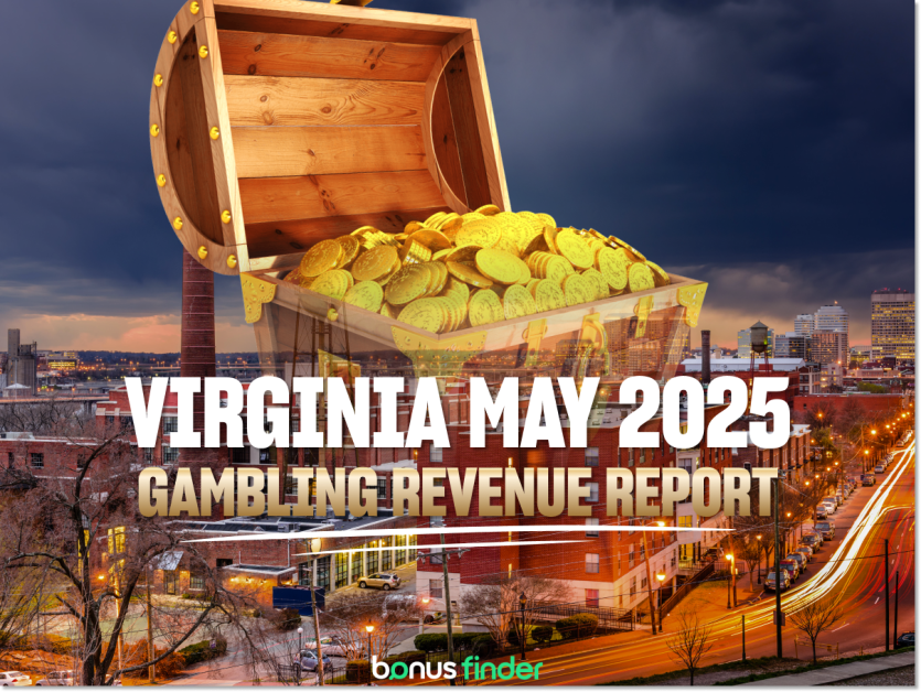 Virginia gambling revenue report May 2025